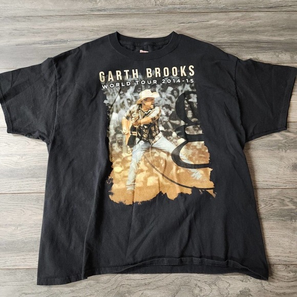 GARTH BROOKS WORLD TOUR 2014-2015 COUNTRY MUSIC BAND T-SHIRT SIZE XL - Picture 1 of 4